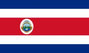 Costa Rica Fahne gedruckt | 150 x 240 cm